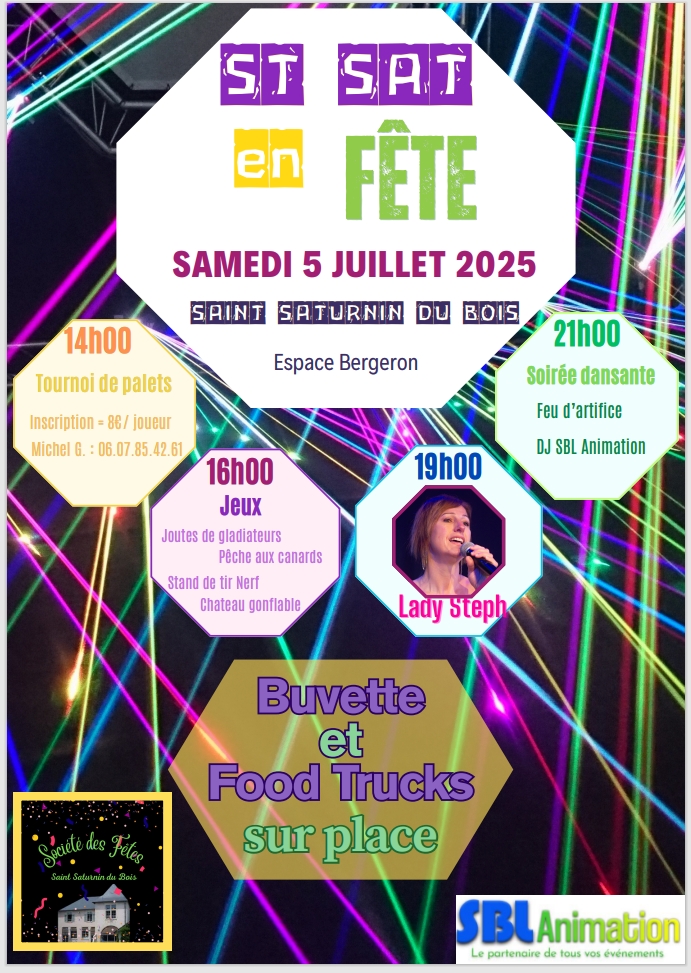 Fête au village le 05/07/2025 à Saint-Saturnin-du-Bois